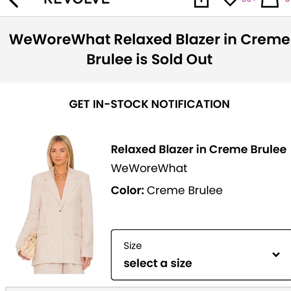 WeWoreWhat Relaxed Blazer in Crème Brulee